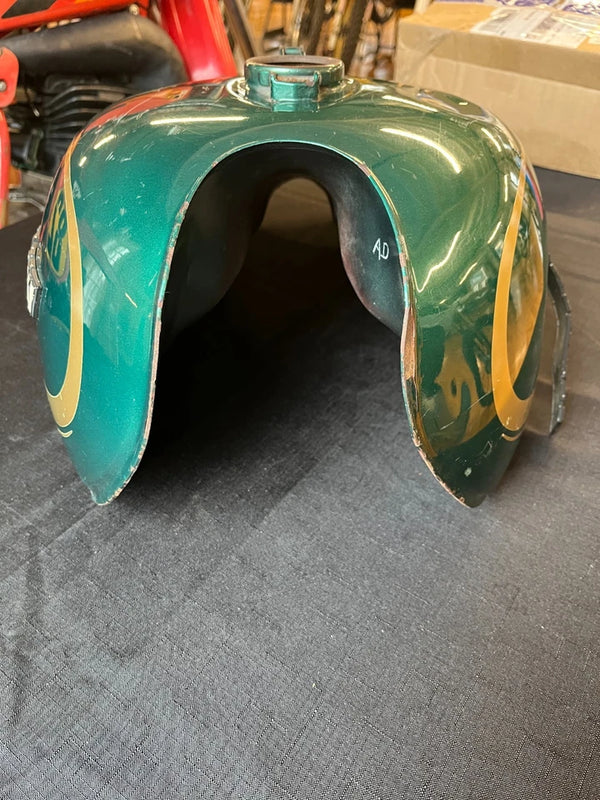 1978 Kawasaki KZ 1000 OEM Fuel Tank- Green with Gold Pinstripes