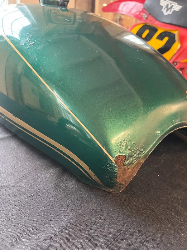 1978 Kawasaki KZ 1000 OEM Fuel Tank- Green with Gold Pinstripes