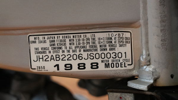 1988 Honda ZB50