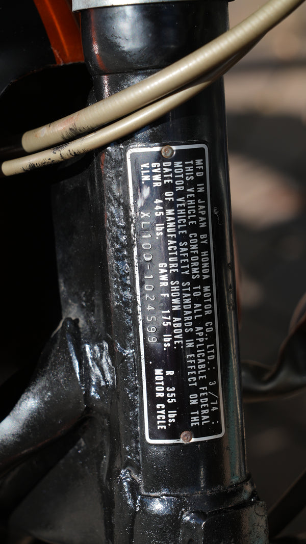 1974 Honda XL100