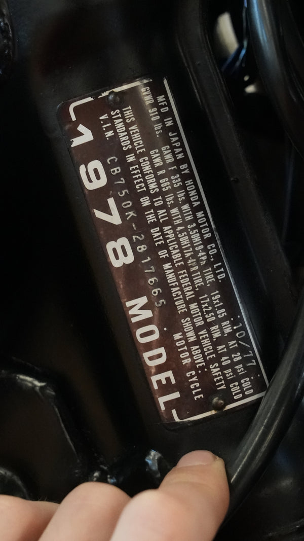 1978 HONDA CB750K FOUR