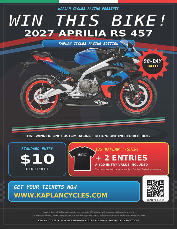 2027 APRILIA RS 457 KAPLAN CYCLES RACING EDITION RAFFLE