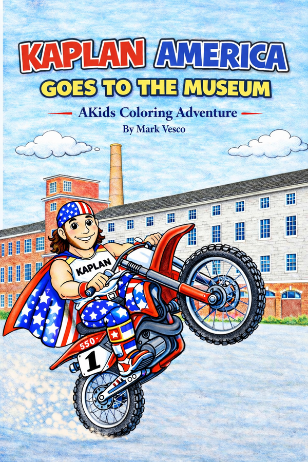 KAPLAN AMERICA GOES TO THE MUSUEM - A KIDS COLORING BOOK